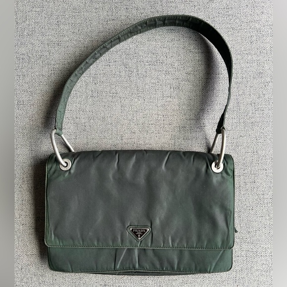 Prada Rare Single Flap Tessuto Nylon Vintage - Picture 1 of 13